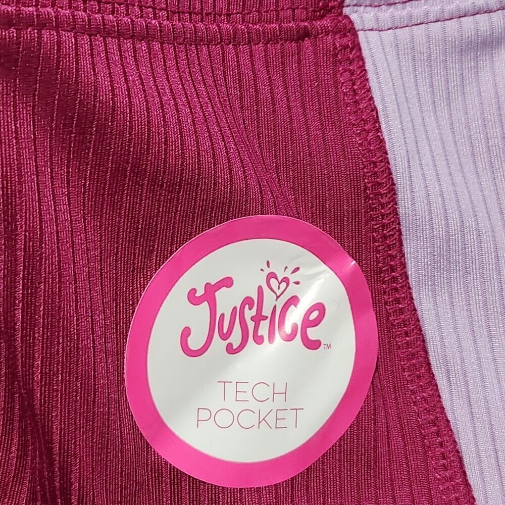 Justice Leggings For Girls Medium (10) Color Raspberry Radiance - Picture 8 of 16